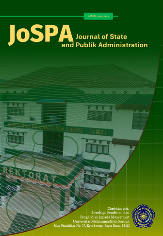 					View Vol. 1 No. 2 (2025):  JoSPA (Journal of State and Public Administrations)
				